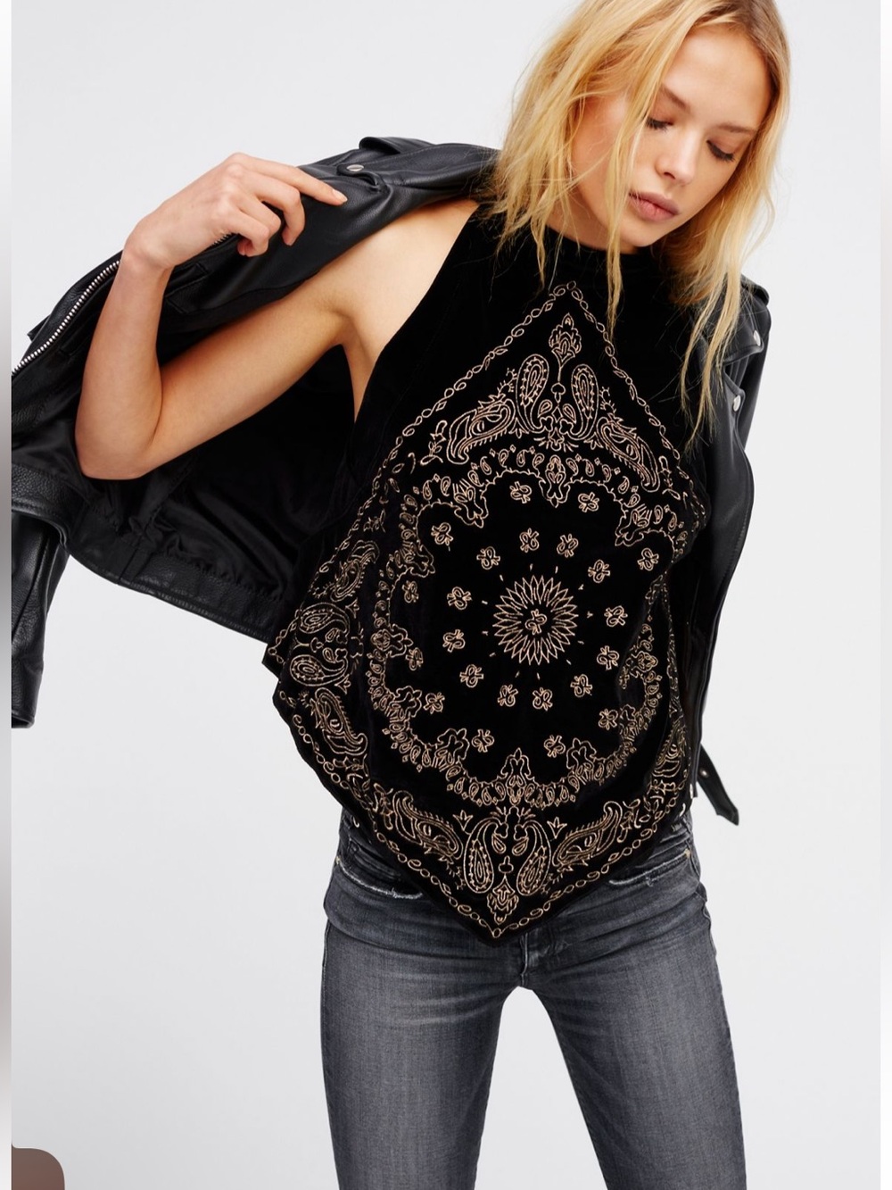 Free People Bandana Bling Tank M